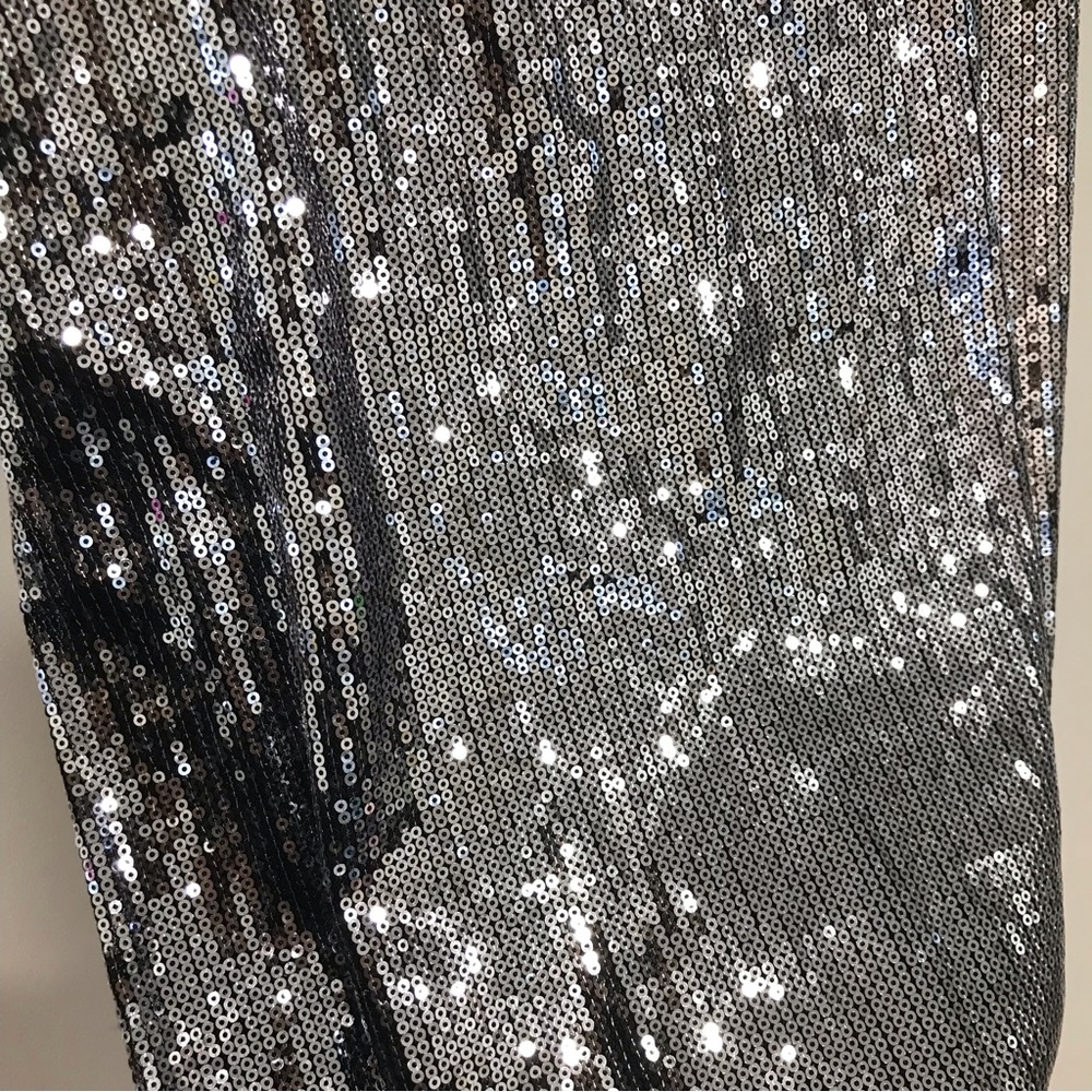 Urban Outfitters Silver Sequins Mini Dress Bodycon Spaghetti Strap - Picture 5 of 8